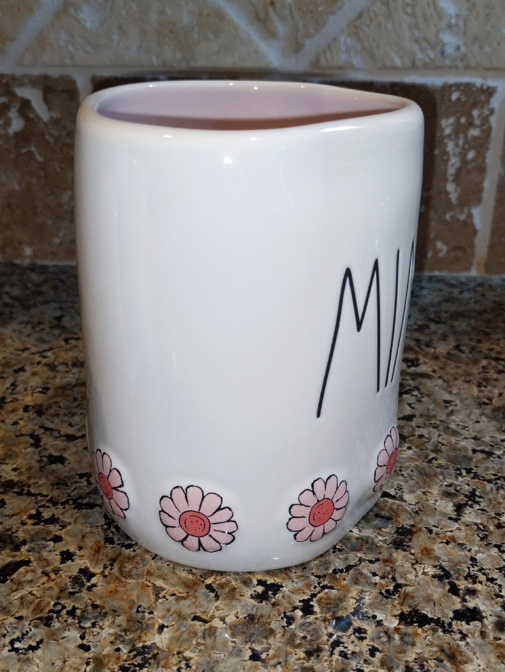 Rae Dunn Magenta MIMI Floral Textured Ceramic Coffee Tea Mug Mother's Day Pink - Picture 4 of 5